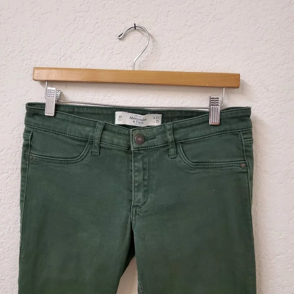 Abercrombie & Finch Skinny Jean Green Women's Size 4 (WP229) - Picture 3 of 8